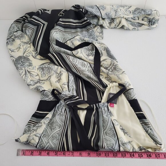 Vince Camuto Womens Floral Scarf Print Halter Maxi Dress Size 6 Black Keyhole - Picture 8 of 11